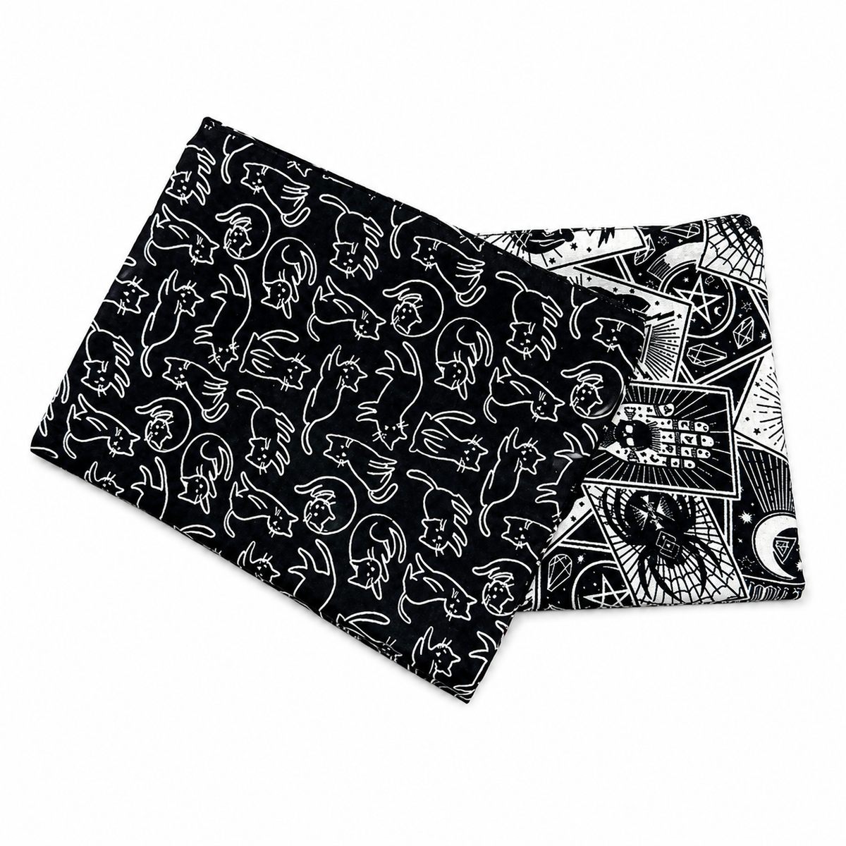 Whimsical Black & White Cat Pattern Zipper Pouch