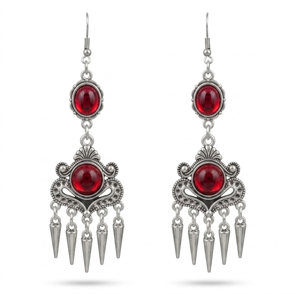 Vampire Spikes Earrings o Goth Drop Earrings.