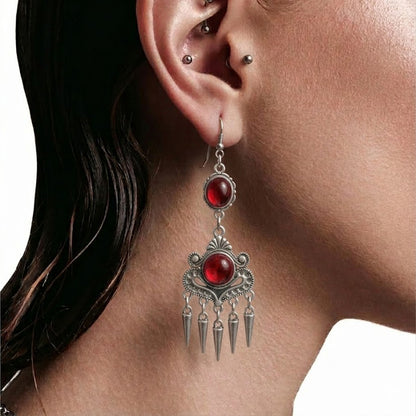 Vampire Spikes Earrings o Goth Drop Earrings.